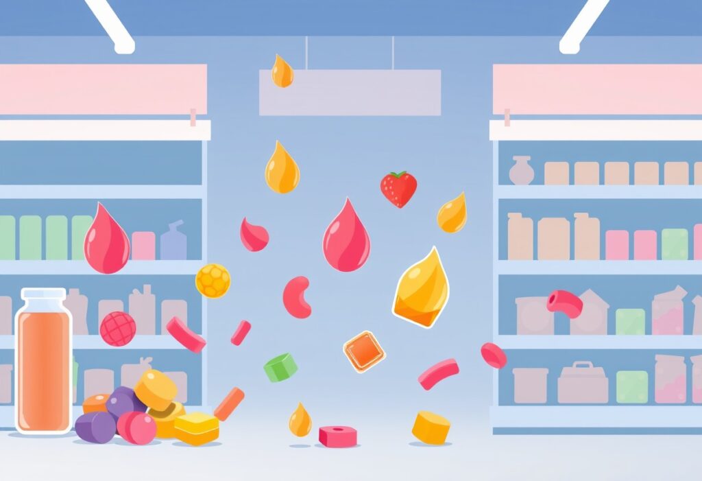 果汁のしずく グミ コンビニのイメージ画像